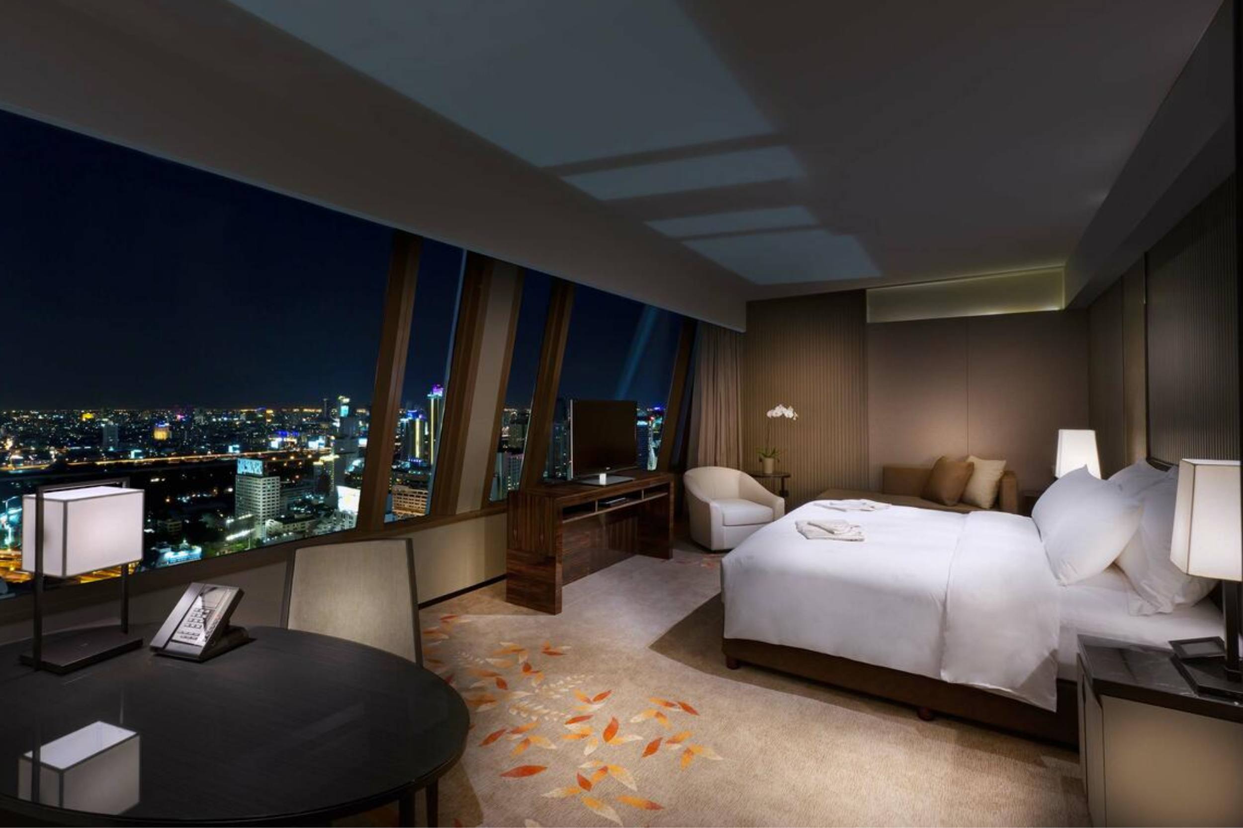 Vista do quarto prestige club do Okura Pestige em Bangkok